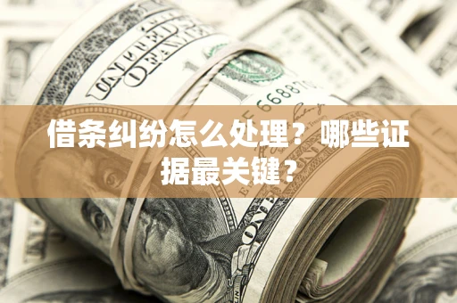 北京借条纠纷怎么处理？哪些证据最关键？
