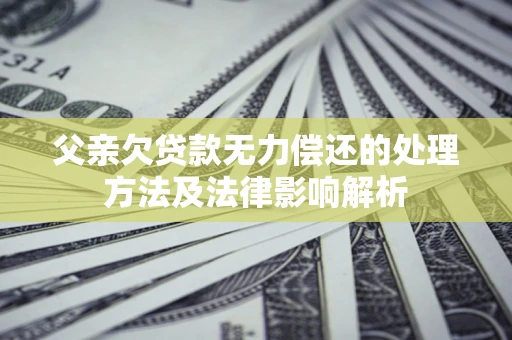 北京父亲欠贷款无力偿还的处理方法及法律影响解析