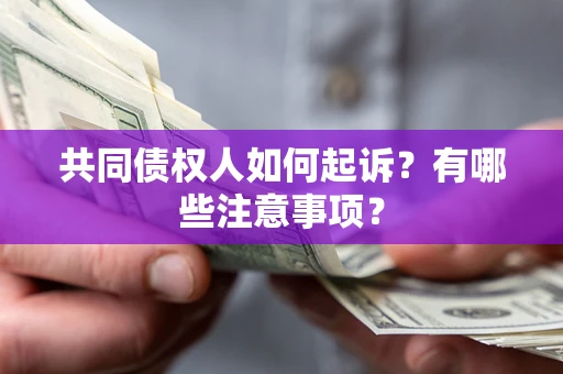 北京共同债权人如何起诉？有哪些注意事项？