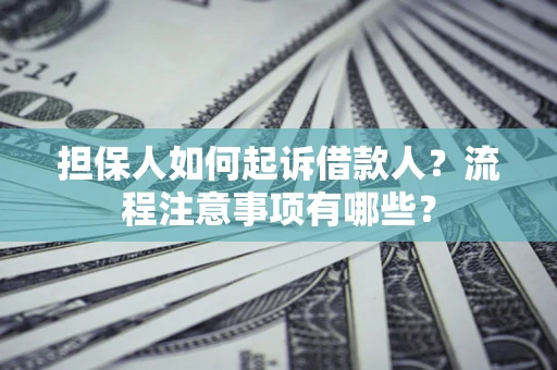 北京担保人如何起诉借款人？流程注意事项有哪些？